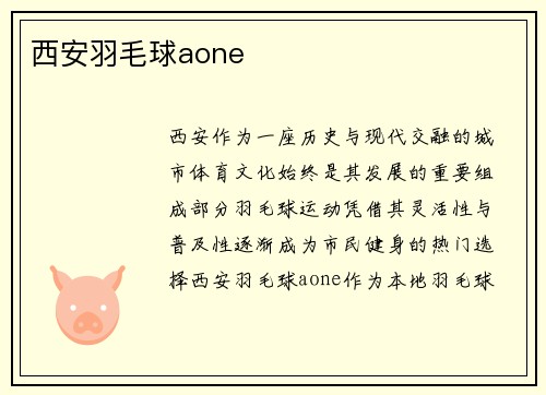 西安羽毛球aone